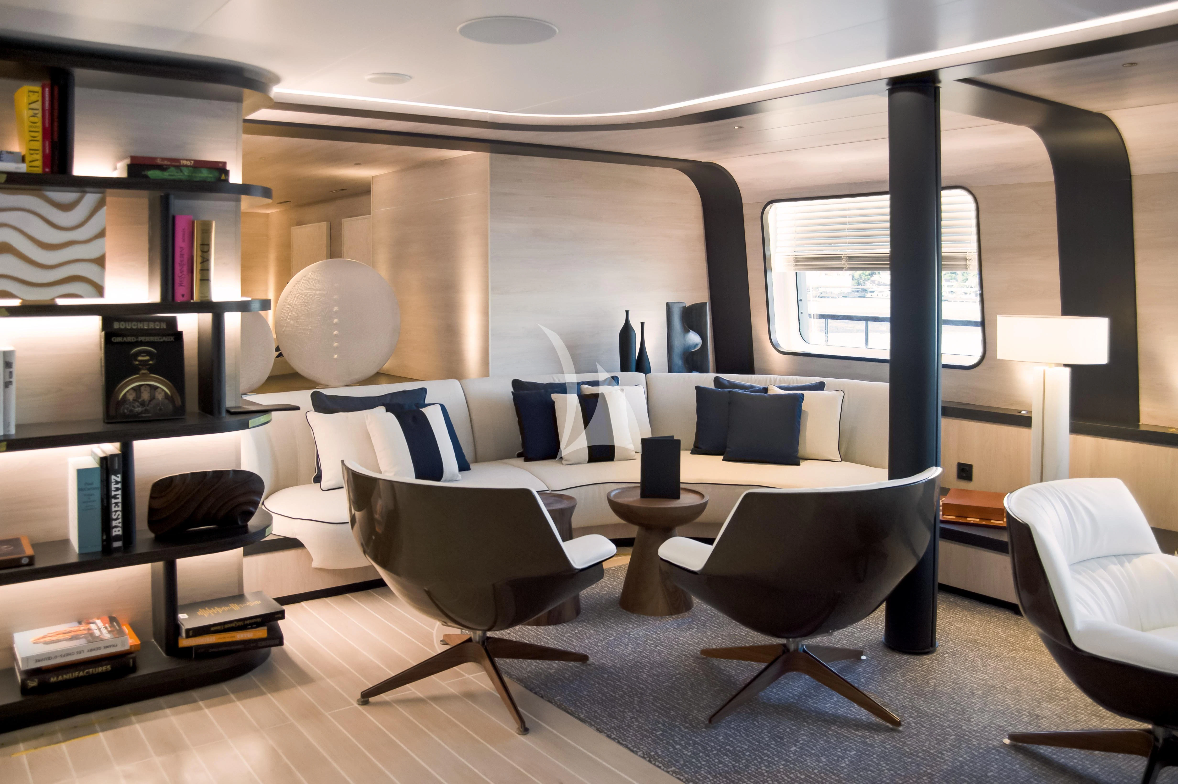 a room with a large white ball aboard LE PONANT Yacht for Charter