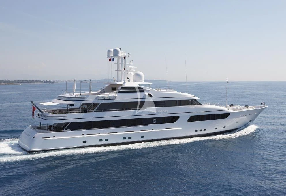 a white yacht on the water aboard HURRICANE RUN Yacht for Charter