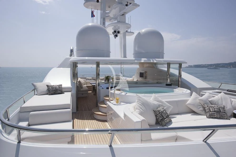 a boat on the water aboard HURRICANE RUN Yacht for Charter