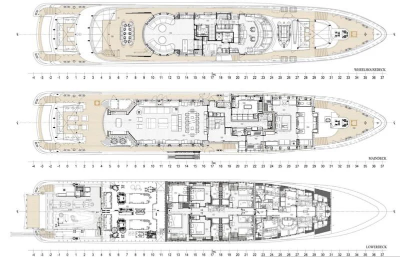 diagram aboard KNIGHT Yacht for Charter