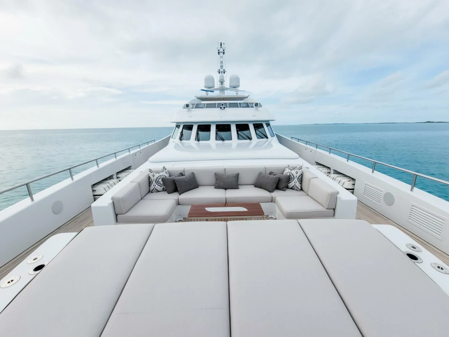 a boat on the water aboard KNIGHT Yacht for Charter