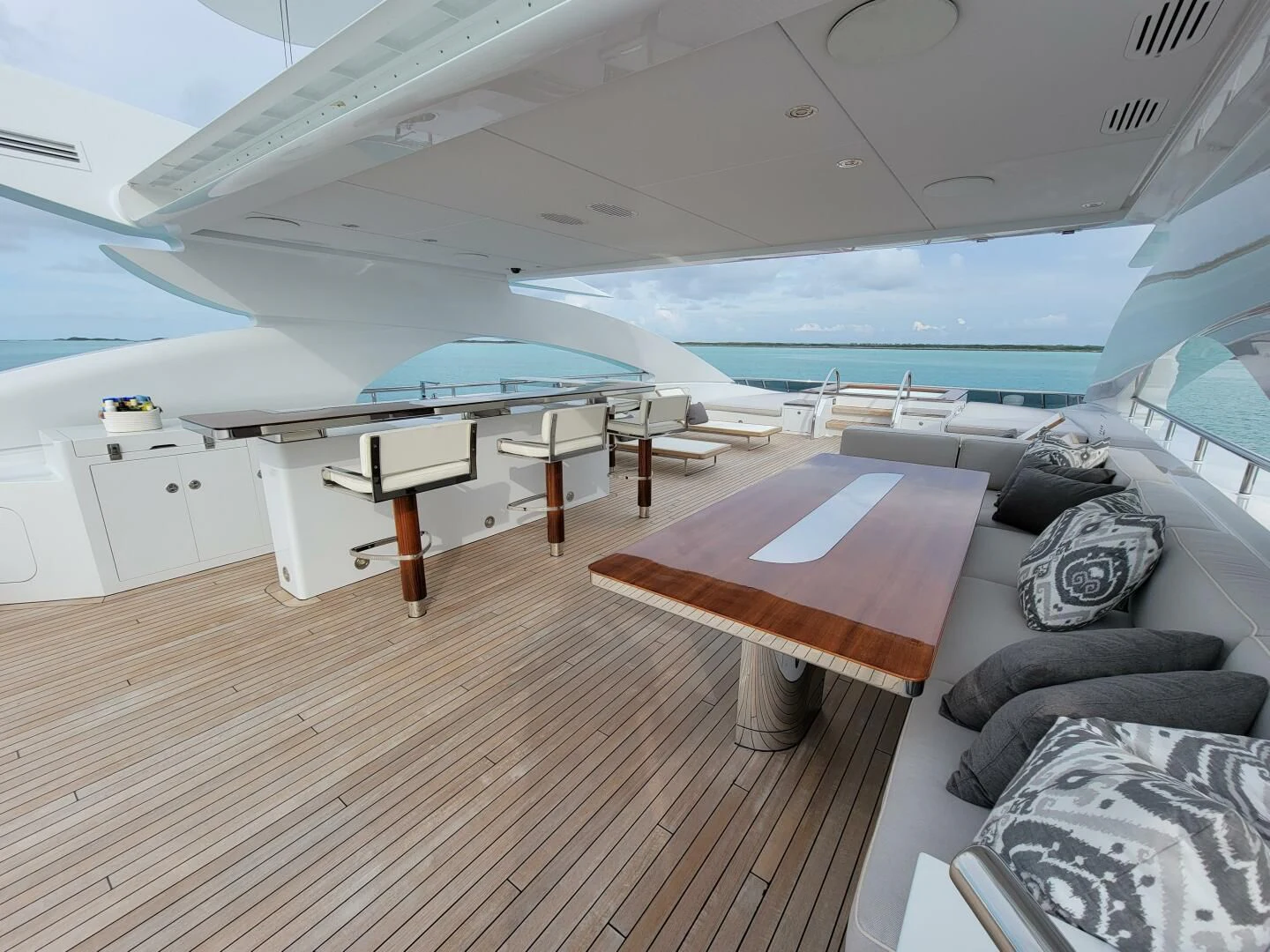 a boat on the water aboard KNIGHT Yacht for Charter