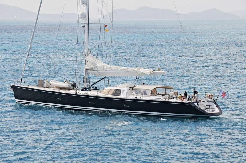 a boat in the water aboard VAIMITI Yacht for Sale
