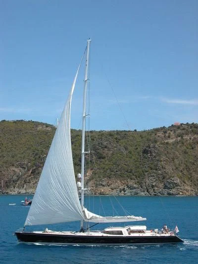a sailboat on the water aboard VAIMITI Yacht for Sale