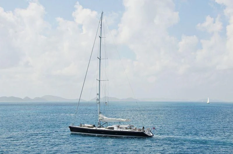 a sailboat on the water aboard VAIMITI Yacht for Sale