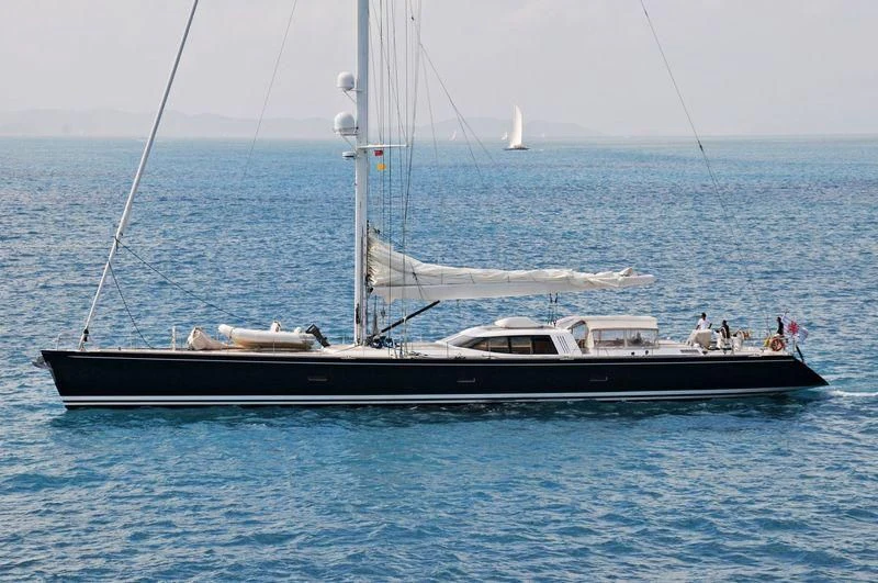 a boat in the water aboard VAIMITI Yacht for Sale
