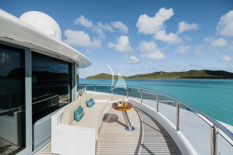 a boat on the water aboard NAIA Yacht for Sale