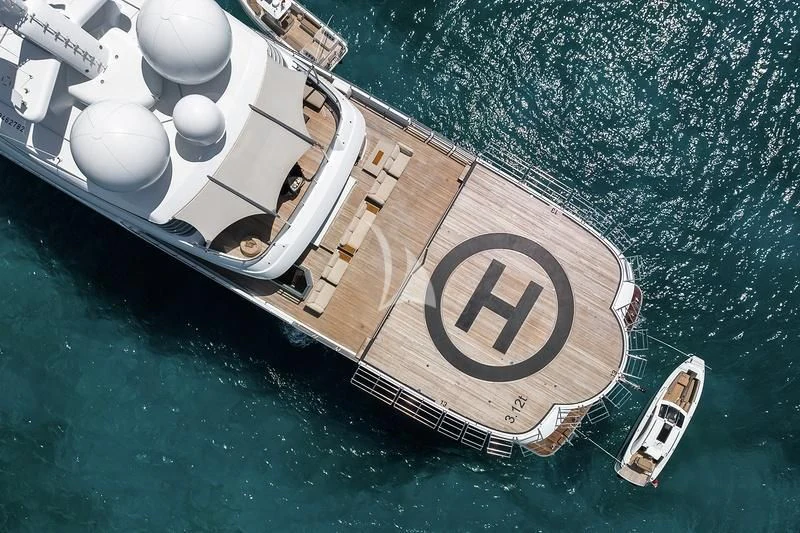 a boat on the water aboard NAIA Yacht for Sale