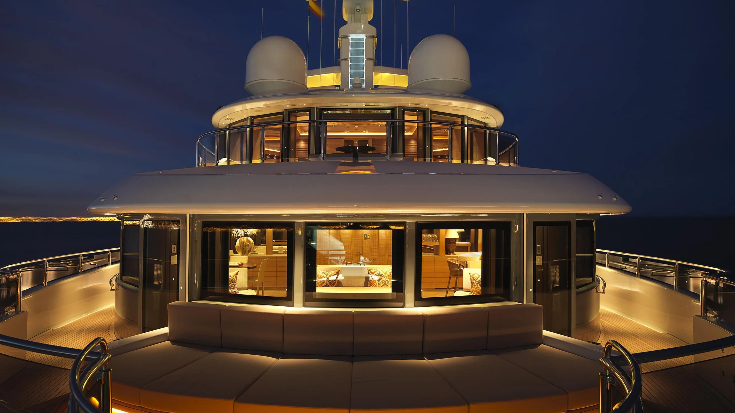 a boat on the water aboard NAIA Yacht for Sale