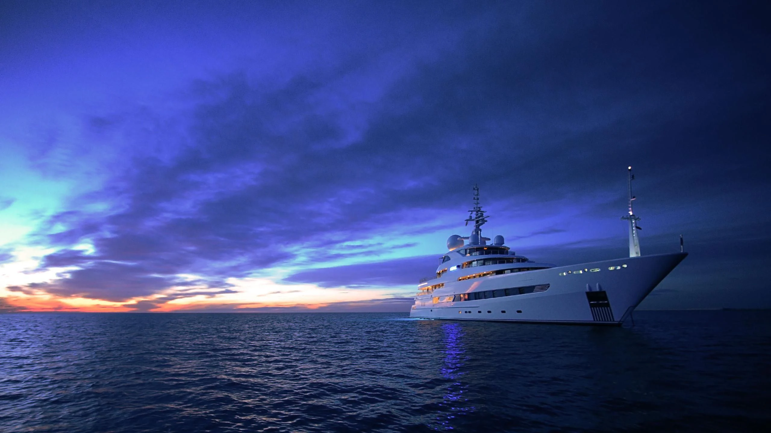 a ship in the water aboard NAIA Yacht for Sale