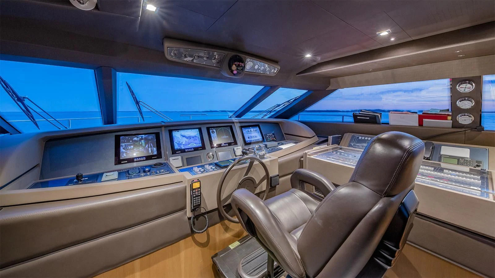 inside of a plane aboard ONE AND ONLY Yacht for Sale