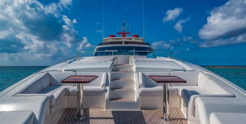 a boat on a boat aboard ONE AND ONLY Yacht for Sale