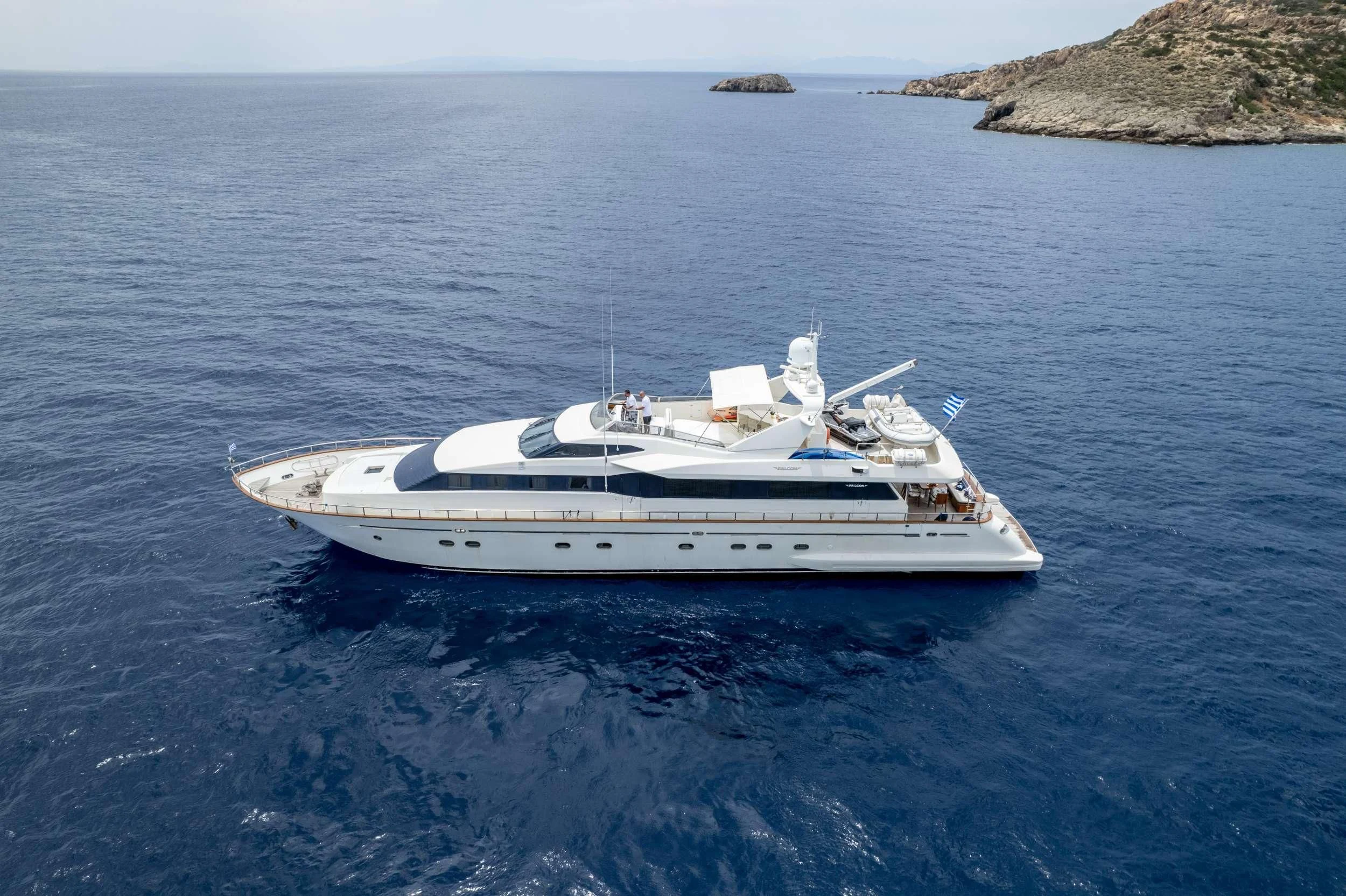 a boat in the water aboard FALCON ISLAND Yacht for Sale