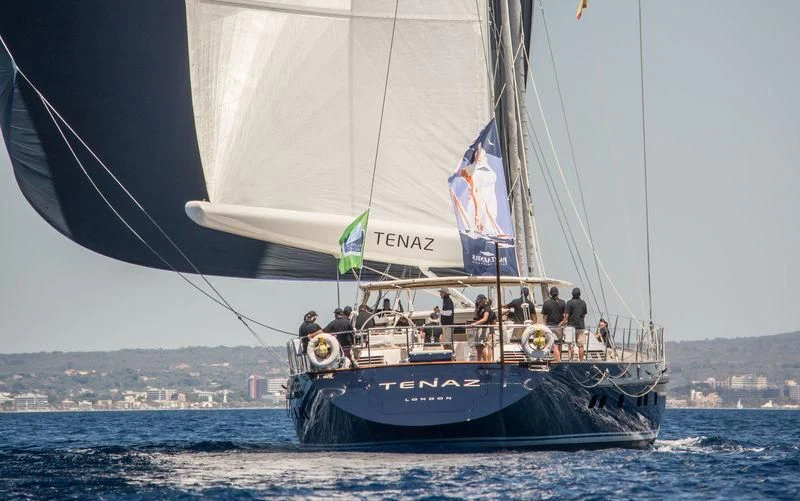a boat sailing on the sea aboard TENAZ Yacht for Sale