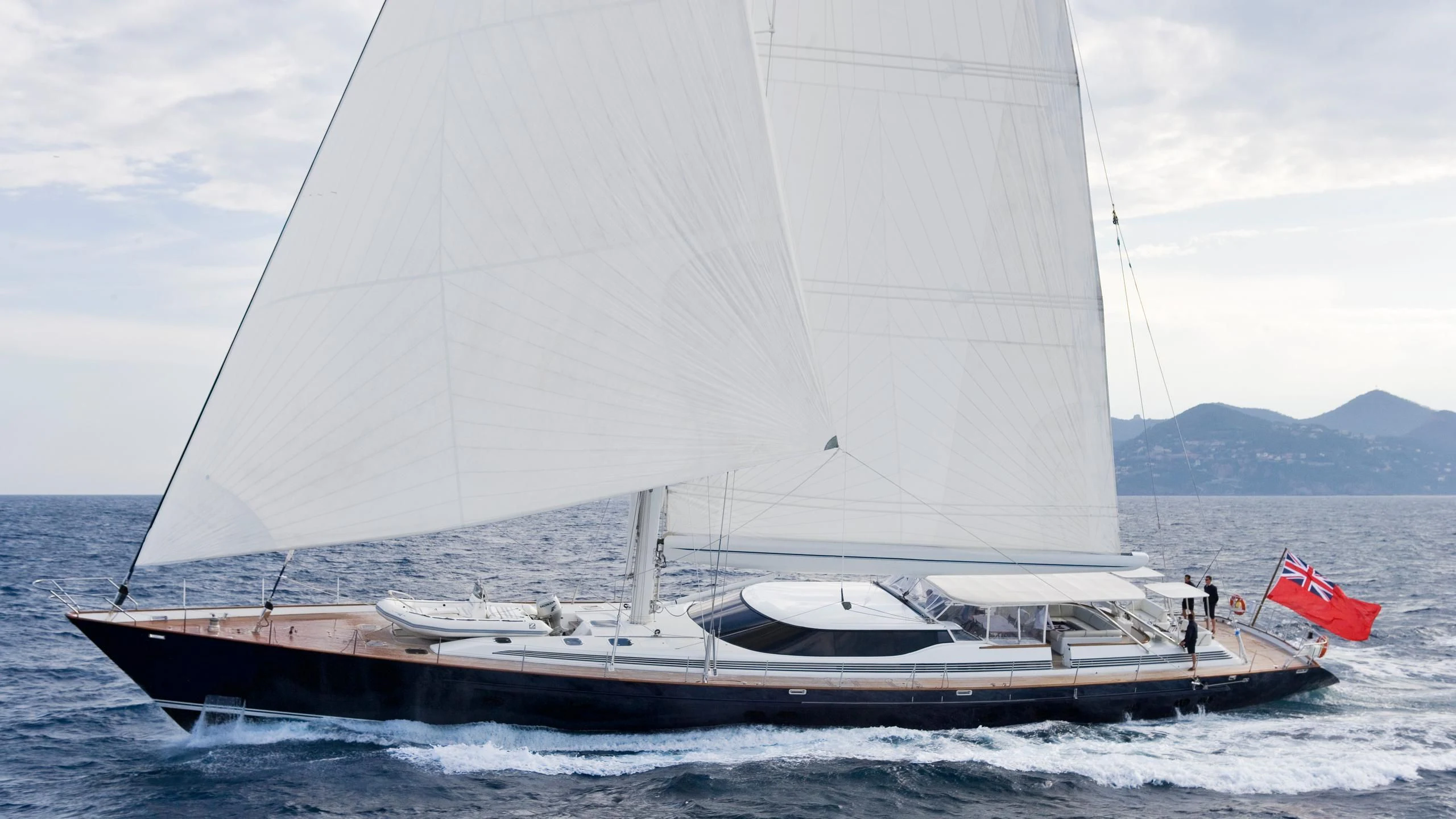 a sailboat on the water aboard TENAZ Yacht for Sale