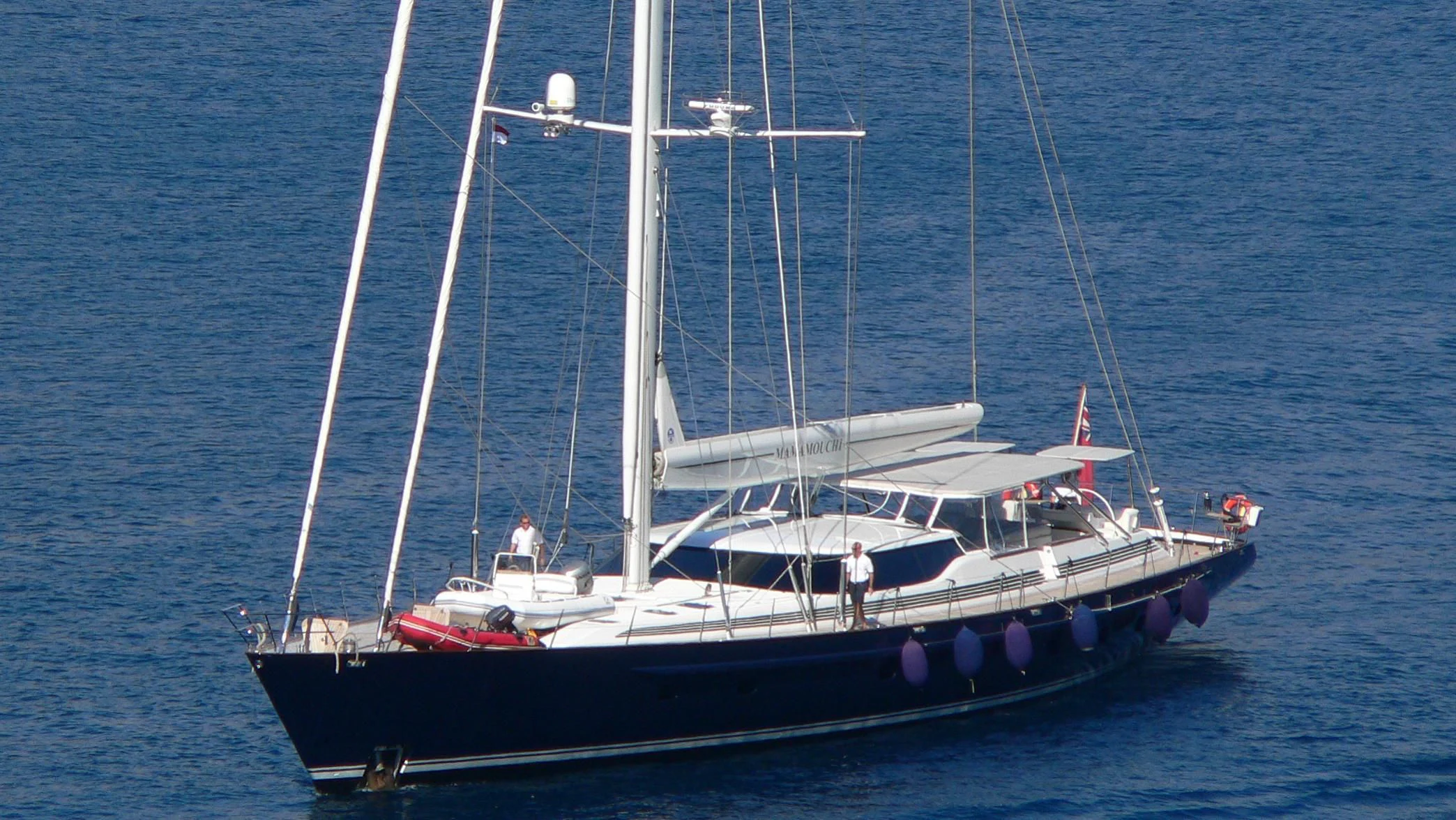 a boat on the water aboard TENAZ Yacht for Sale