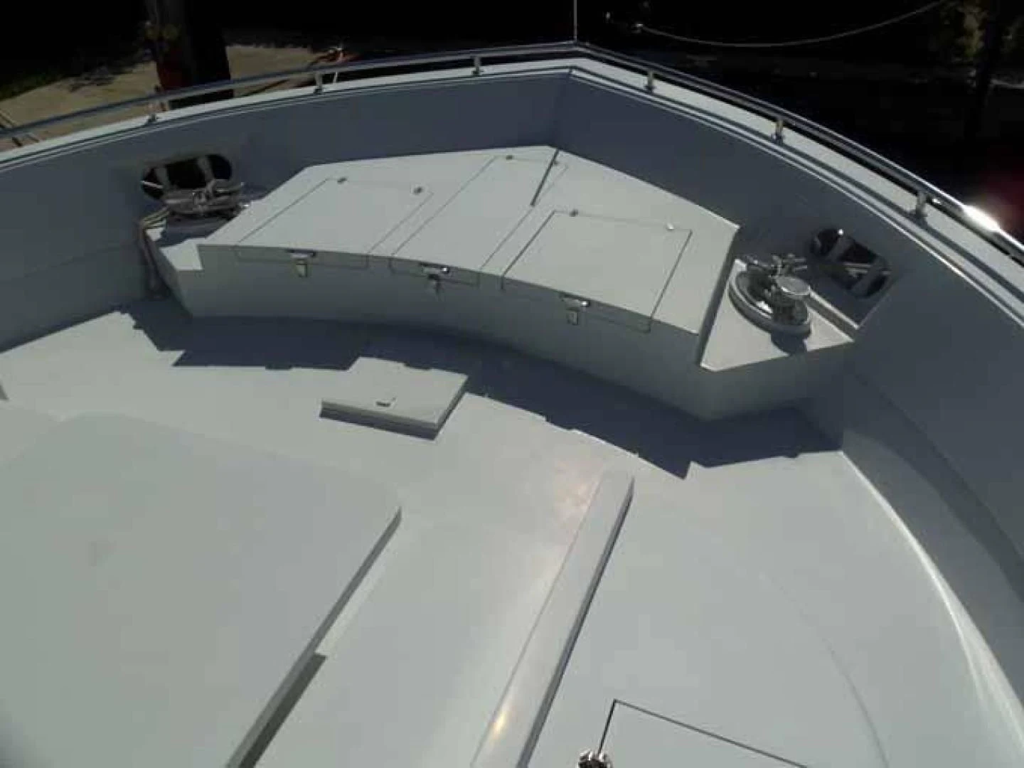 a silver car with a hood aboard DOLCE VITA Yacht for Sale