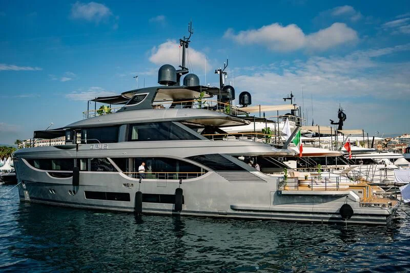 a large white yacht aboard SEAESTA Yacht for Sale
