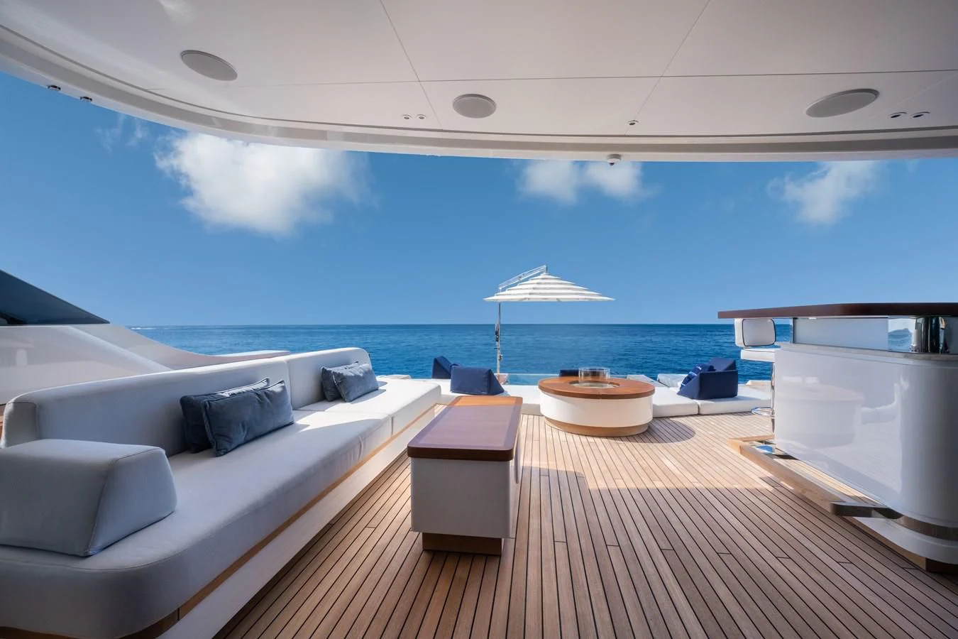 a boat on a deck aboard SEAESTA Yacht for Sale
