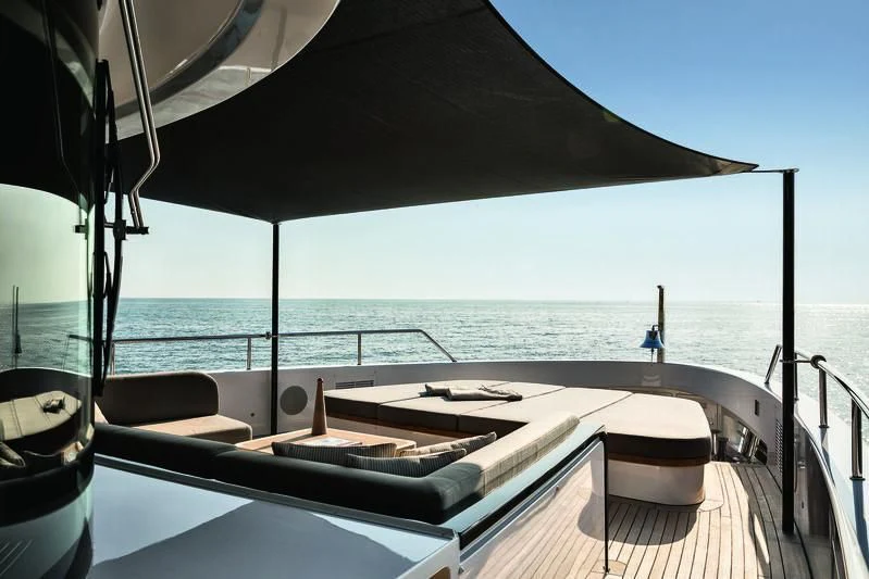 a table on a boat aboard SEAESTA Yacht for Sale