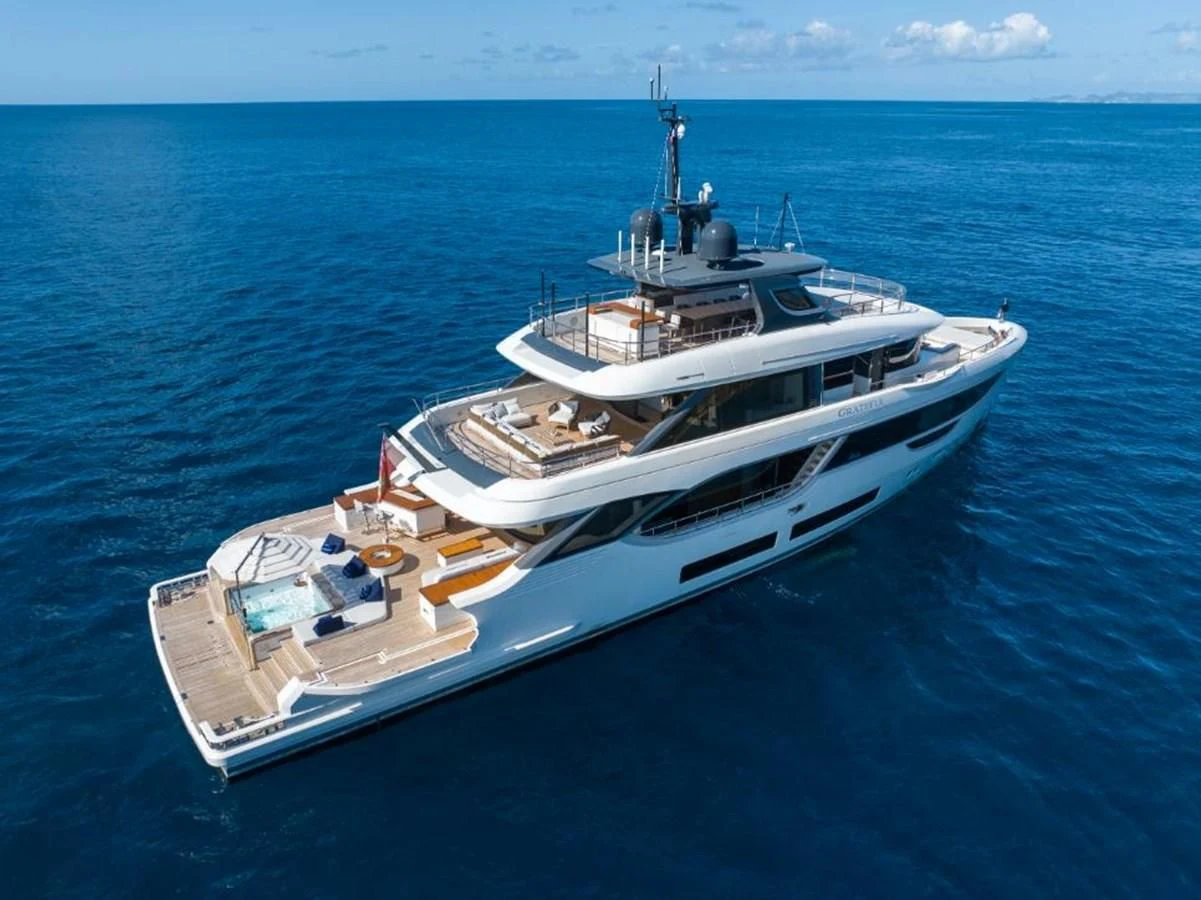 a ship in the water aboard SEAESTA Yacht for Sale