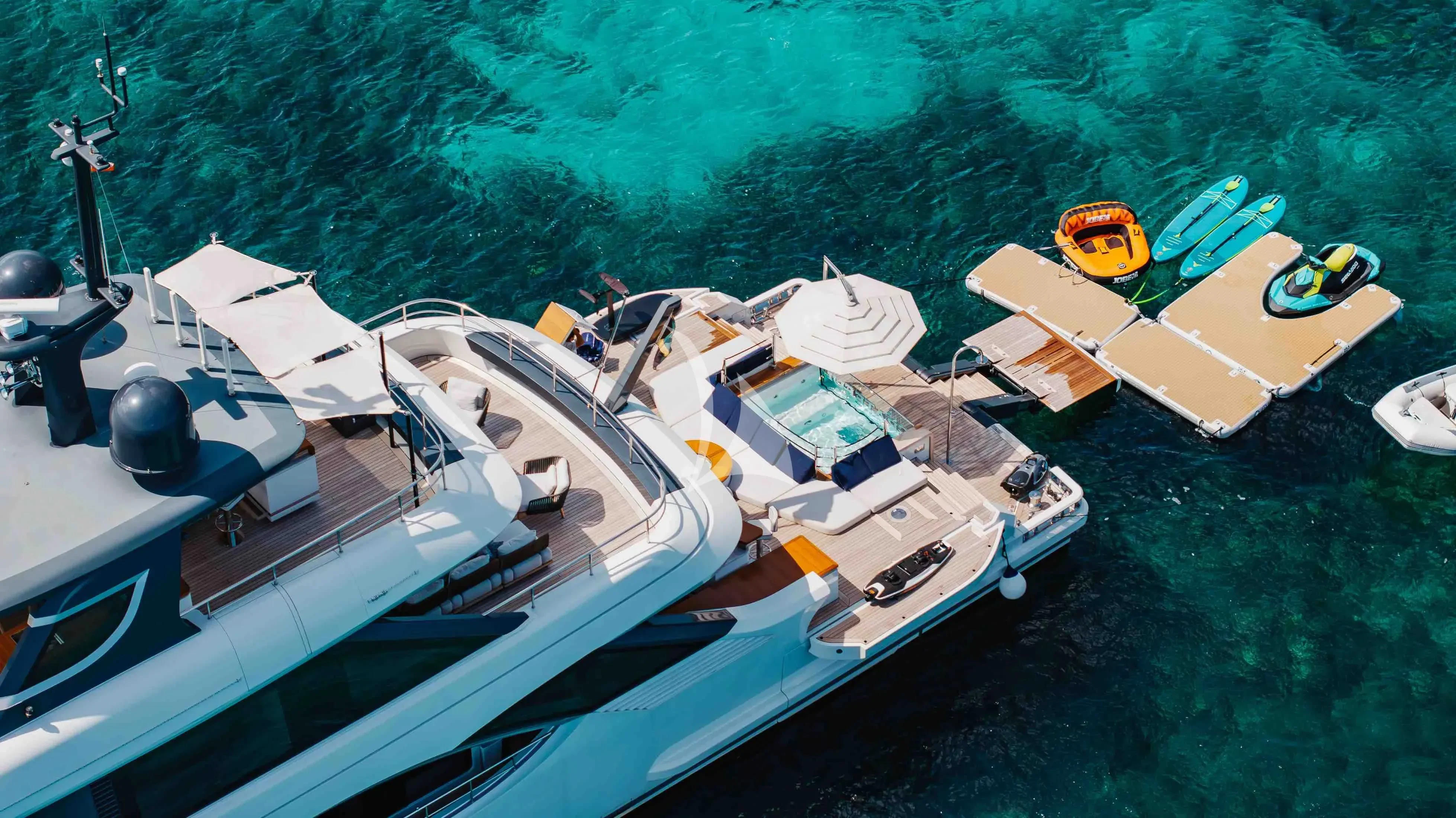 a group of boats on a river aboard SEAESTA Yacht for Sale