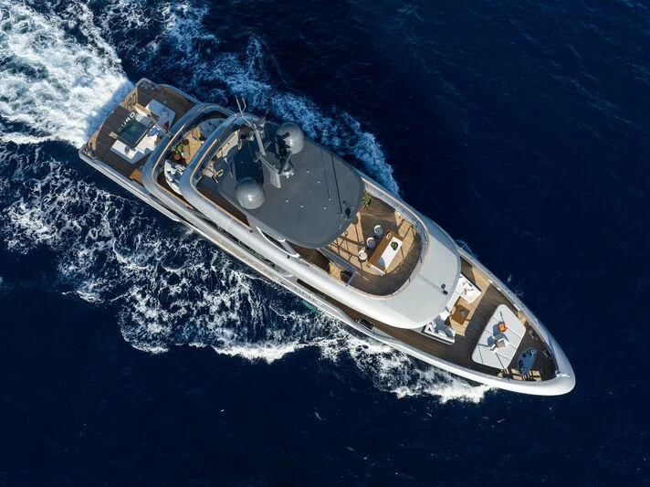 a space ship in space aboard SEAESTA Yacht for Sale