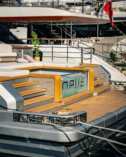 a model train on display aboard SEAESTA Yacht for Sale