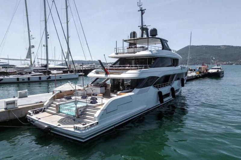 a group of boats are parked in the water aboard SEAESTA Yacht for Sale
