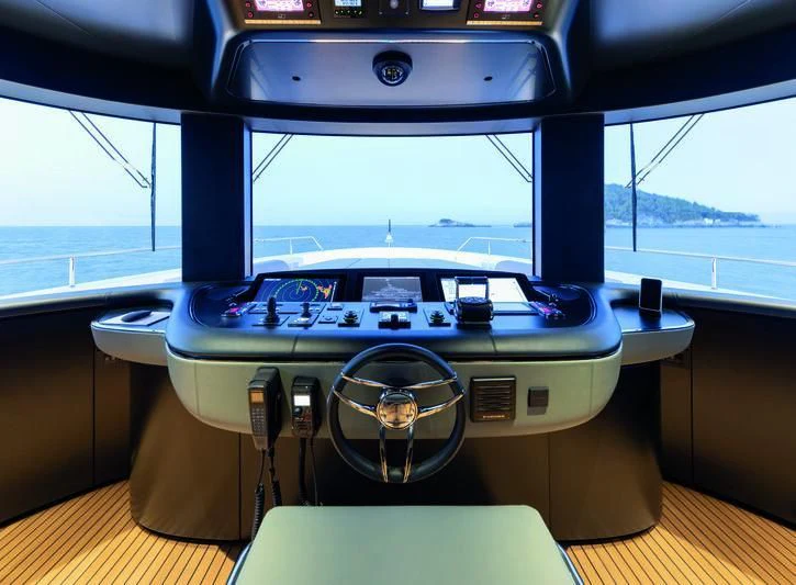a cockpit of a plane aboard SEAESTA Yacht for Sale