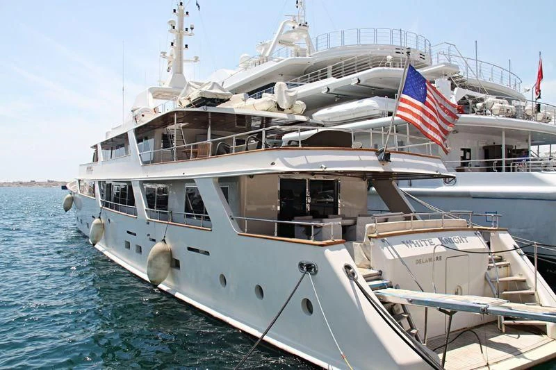 a boat on the water aboard WHITE KNIGHT Yacht for Sale