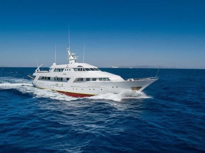 a boat on the water aboard ATHINA Yacht for Sale