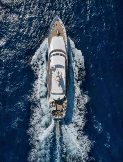 a space shuttle in the sky aboard ATHINA Yacht for Sale