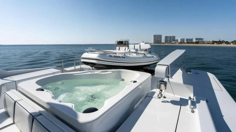 a boat on the water aboard WELL DONE Yacht for Sale
