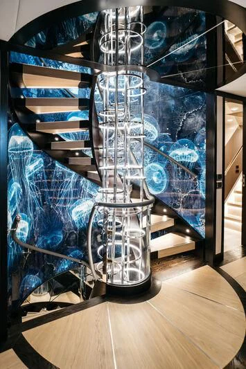 a close-up of a computer tower aboard HEEUS Yacht for Sale