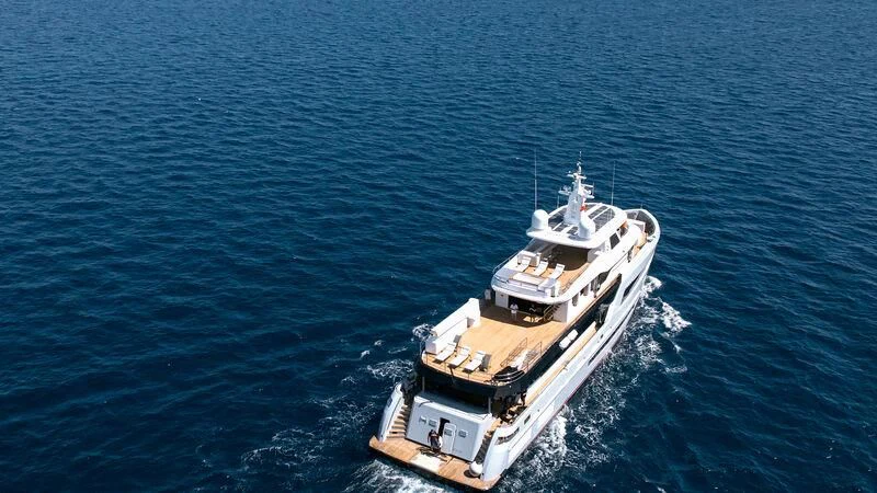 a ship in the water aboard HEEUS Yacht for Sale
