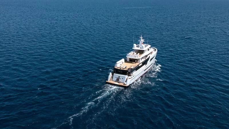 a boat in the water aboard HEEUS Yacht for Sale