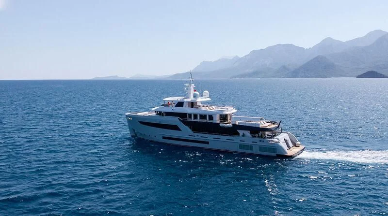 a boat on the water aboard HEEUS Yacht for Sale