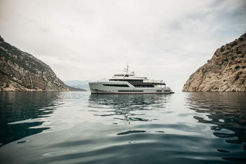 a boat on the water aboard HEEUS Yacht for Sale