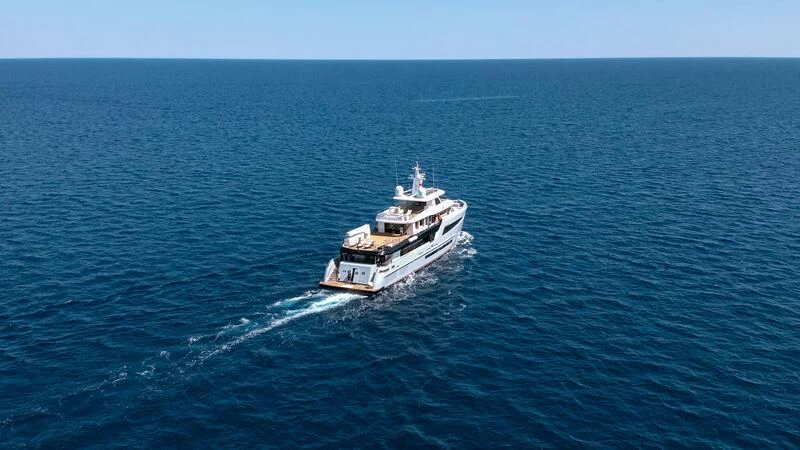 a boat in the water aboard HEEUS Yacht for Sale