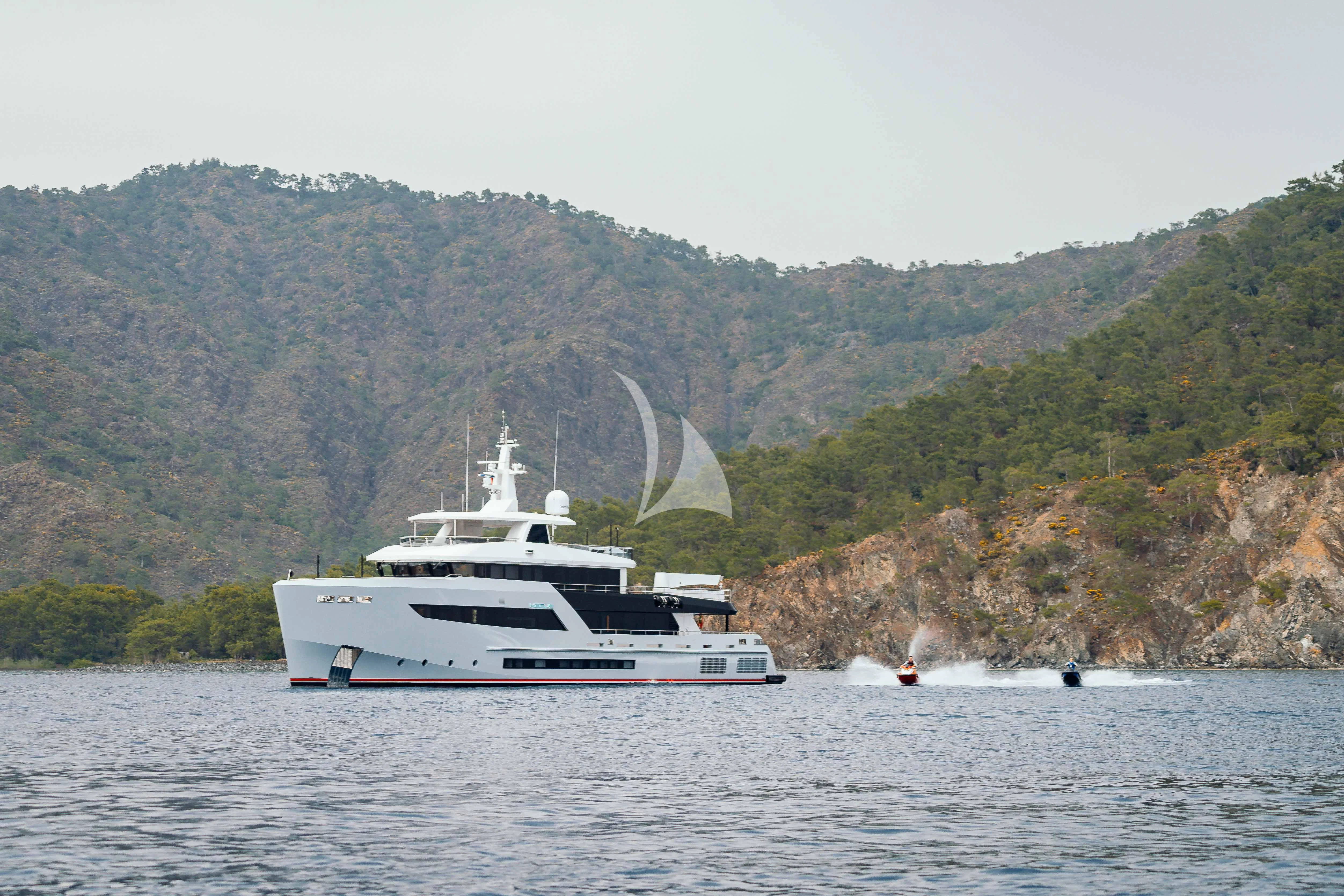 a boat on the water aboard HEEUS Yacht for Sale
