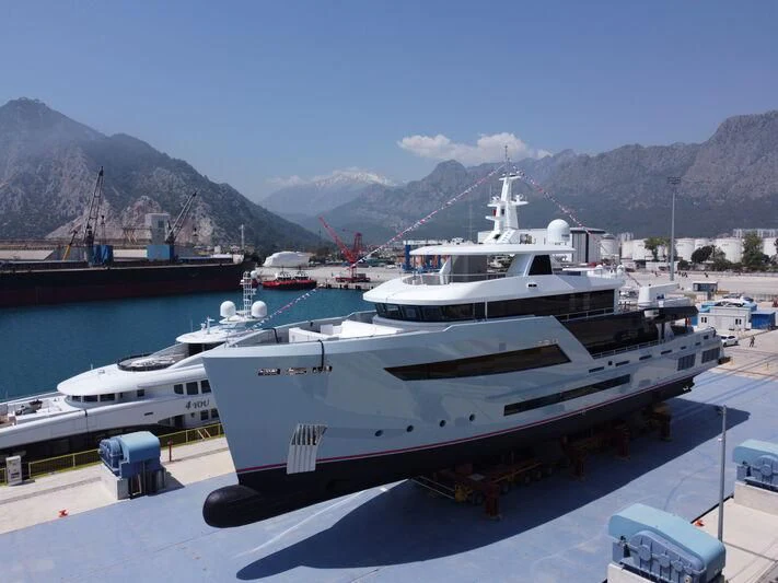 a group of boats docked aboard HEEUS Yacht for Sale