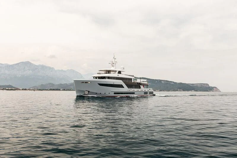 a boat on the water aboard HEEUS Yacht for Sale