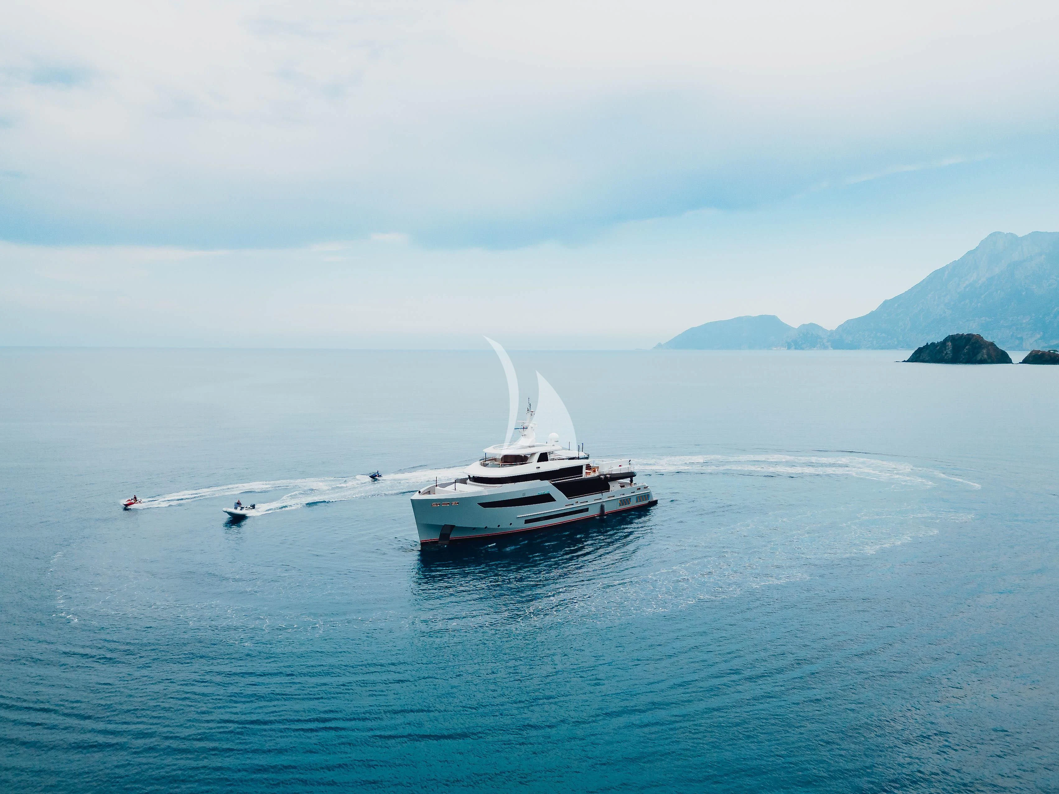 a boat on the water aboard HEEUS Yacht for Sale
