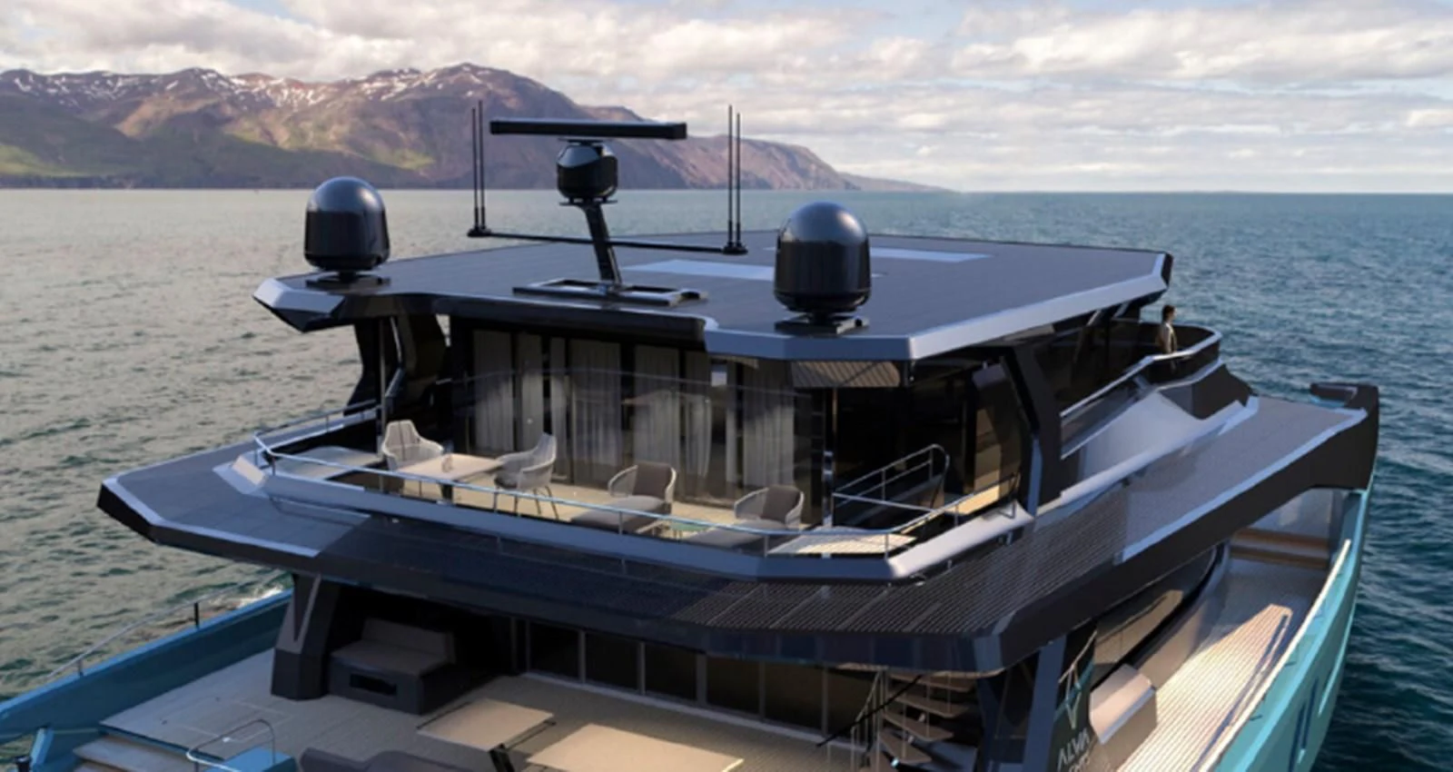 a boat on the water aboard 2023 ALVA YACHTS OCEAN ECO 90 #1 Yacht for Sale