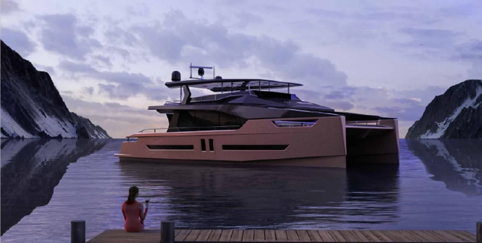 a boat in the water aboard 2023 ALVA YACHTS OCEAN ECO 90 #1 Yacht for Sale
