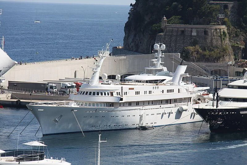 a large white yacht aboard ATLANTIS II Yacht for Sale