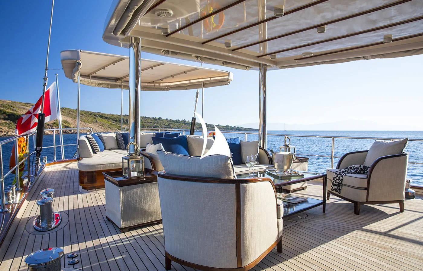 a boat on the water aboard SATORI Yacht for Charter