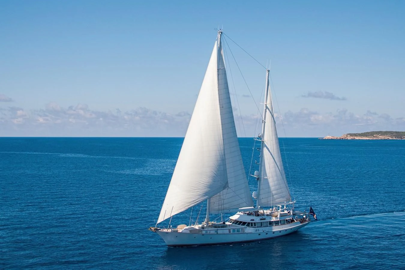 a sailboat on the water aboard MIKADO Yacht for Sale