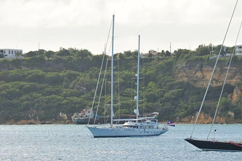 a sailboat in the water aboard MIKADO Yacht for Sale